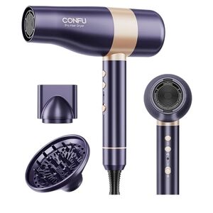 Confu Hair Dryer with Diffuser Negative Ionic High Professional Hair Dryer NEW